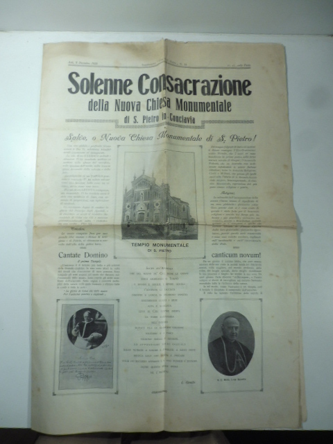 Solenne consacrazione della nuova chiesa monumentale di S. Pietro in Conciavia. Asti, 9 dicembre 1929